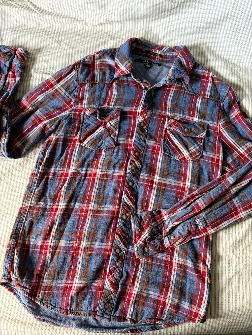Forever 21 Men’s Plaid Button Down flannel Size Medium Long Sleeve Shirt NWOT